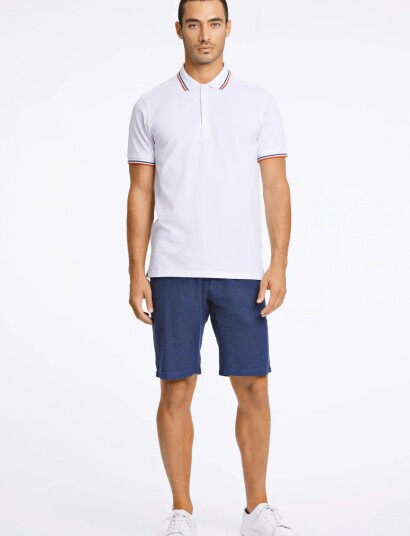 Lindbergh Linen Shorts   Navy   S