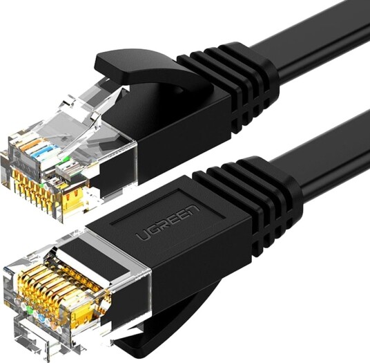 Ugreen flat LAN Ethernet Cat6, 2m - Svart