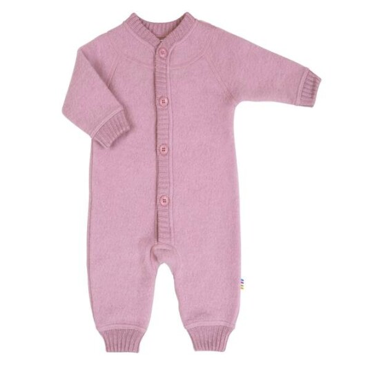 Joha Ullfleece Heldress Til Baby Med Knapper, Old Rose