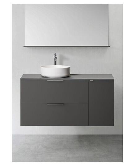 Hafa Shape 1100 Servantskap m/2 skuffer 110x45,3x53,5 cm Push Antrasittgrå