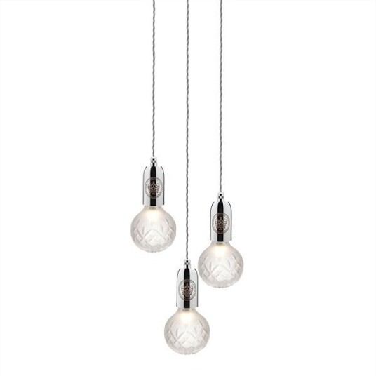 Lee Broom Crystal Bulb Taklampe 3 Stk Matt/Krom Lee Broom Crystal Bulb Taklampe 3 Stk Matt/Krom