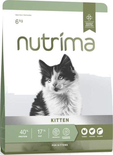 Nutrima Kitten Turkey Chicken & Salmon Kattefôr 6 kg Nutrima Kitten Turkey Chicken & Salmon Kattefôr 6 kg