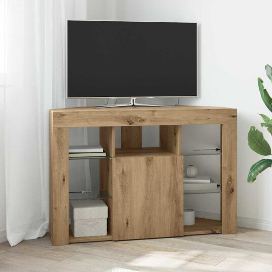 Hjørne LED TV skap Artisan Eik 108 x 40 x 68 cm Konstruert tre
