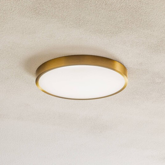 Orion LED-taklampe Bully, Messing / gull, Stue / spisestue, Aluminium, Moderne