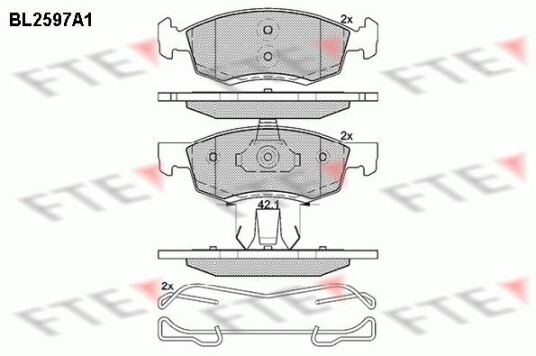 Bremseklosser FTE 9010848 Bremseklosser FTE 9010848