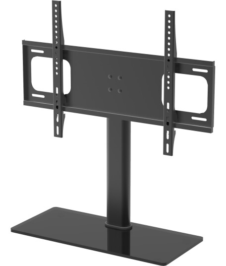 B-TTS 600 gulvstativ til TV med glassfot svart.