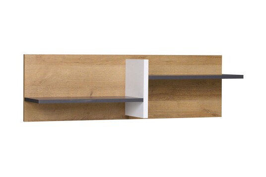 Vegghylle Lyseme 100 cm Hvit/Grå/Tre Vegghylle Lyseme 100 cm Hvit/Grå/Tre