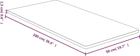  Bordplate 50x100x1,5 cm bambus 3154988