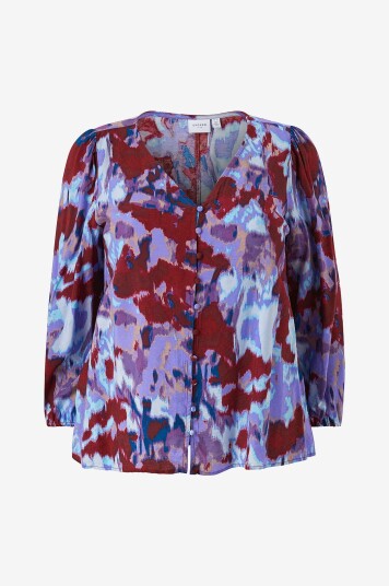 Evoked Vila - Bluse viNikka Krea 7/8 Top - Rød