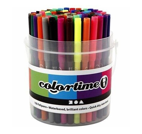 Creativ Company Bucket with 100 pens 18 colors Creativ Company Bucket with 100 pens 18 colors