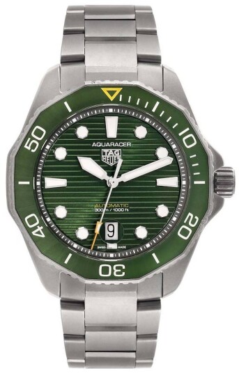TAG Heuer Herreklokke WBP208B.BF0631 Aquaracer Grønn/Titan Ø43 mm TAG Heuer Herreklokke WBP208B.BF0631 Aquaracer Grønn/Titan Ø43 mm