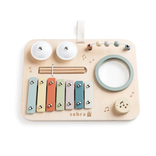 Sebra Wooden Activity Panel Musikk Sebra Wooden Activity Panel Musikk