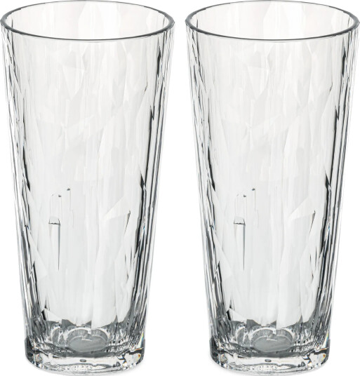 Koziol Club No. 19 drikkeglass plast 25 cl 2 pakning Krystallklar