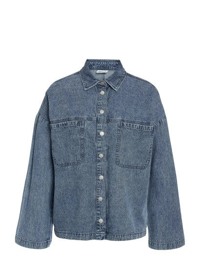 NOISY MAY Nmenza L/S Oversize Shirt Mg004Mb Noos   Blue   XL