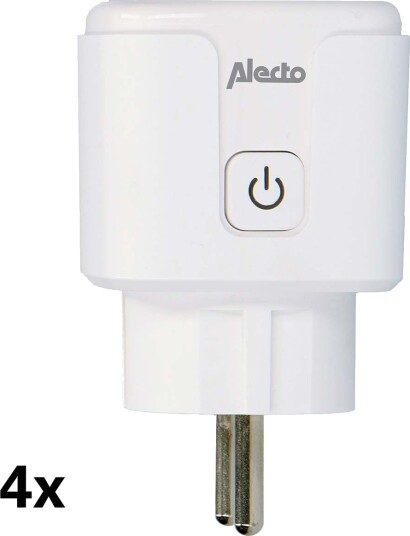 Alecto Smart-plug10 Smart Wifi Plugg - 3680w, 16a, Hvit - 4 Pk.