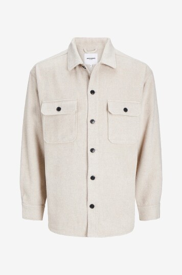 Jack & Jones - Overtreksskjorte jjeBradley Ollie Overshirt - Beige