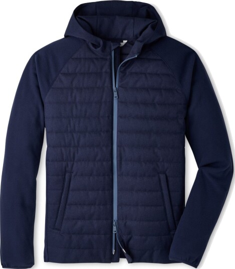 Peter Millar Parks Hybrid Hoodie Jacket Blå Golfjakke herre Navy X Large