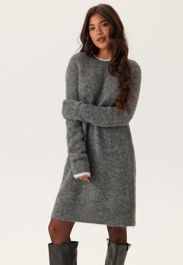 Pieces Pcivy Ls Contrast Knit Dress