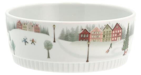 Pillivuyt  Vinter skål rett kant 14 cm 0,5L Ildfast porselen hvit