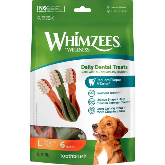 Whimzees Tannbørste Large 6-pakning for hund - Tannpleie Whimzees Tannbørste Large 6-pakning for hund - Tannpleie