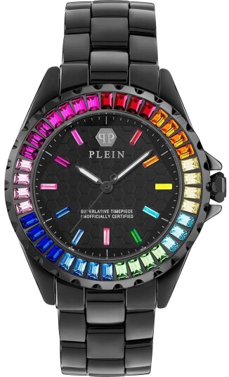 Philipp Plein Dameklokke PWPPA0424 Heaven Sort/Keramik Ø38 mm
