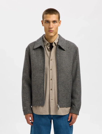 Selected Slhphilip Wool Blend Jkt Noos - Grey - XL Selected Slhphilip Wool Blend Jkt Noos - Grey - XL