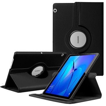 Huawei MediaPad T3 10 Roterende Folio-etui Svart