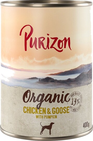 Purizon Våtfôr Organic Og Gås Med Gresskar Kylling 6 X 400 G