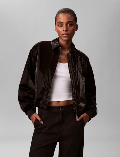 Calvin Klein Jeans Shine Insulated Bomber Jacket   Black   S