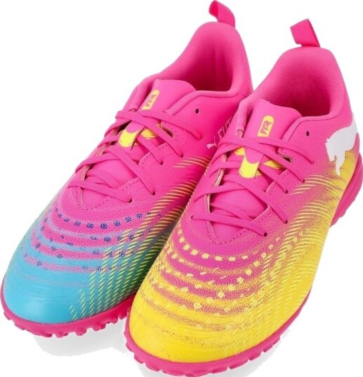 PUMA Future 9 Play TT Showtime   Poison Pink/Solstrøm/Bright Aqua/PUMA White Barn   Turf (TF) størrelse 37½