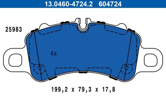 Bremseklosser ATE 13.0460-4724.2 Bremseklosser ATE 13.0460-4724.2