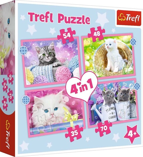 Trefl Puslespill Kattunger 4-in-1