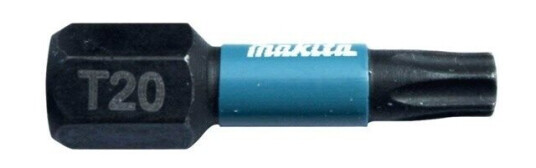 Makita T20 Torx Impactskrutrekkerbit 25mm - 2 Deler, Svart