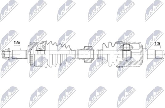 NTY NPW-HY-689 Drivaksel