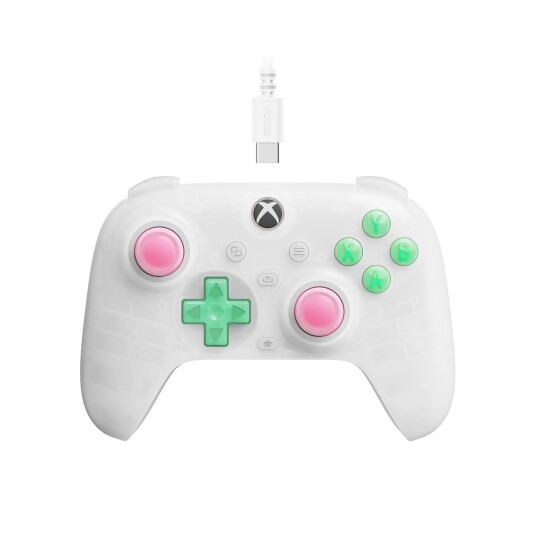 8BitDo Ultimate Mini Wired Xbox Pad Clear  Hvit