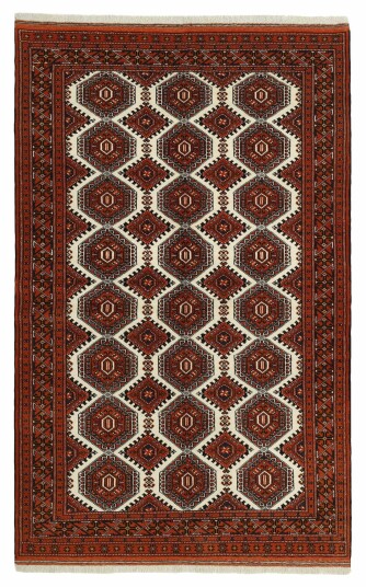 Håndknyttet. Opphav: Persia Turkaman Teppe 153x248