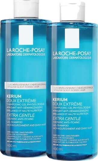 La Roche-Posay Kerium Extra Gentle Shampoo 2 x 400 ml