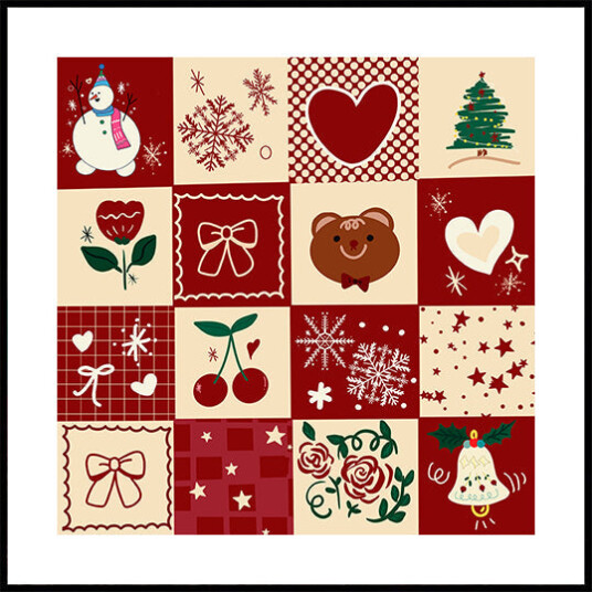 Xmass pattern Plakat Plakat / 40x40cm