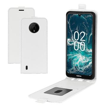 Nokia C200 Vertikalt Flip-deksel med Kortluke Hvit
