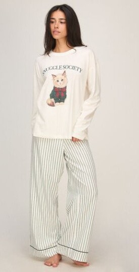 Hunkemöller Pyjama Set Viscose Hvit