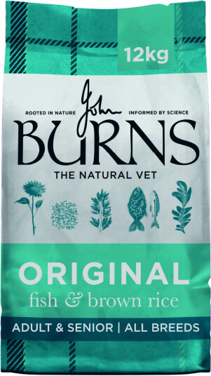 Burns Tørrfôr Adult Senior & Original & Brun Ris Fisk 2 X 12 kg