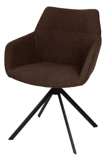 Trend Collection Johnson Roterende Spisestol Boucle Brown Trend Collection Johnson Roterende Spisestol Boucle Brown