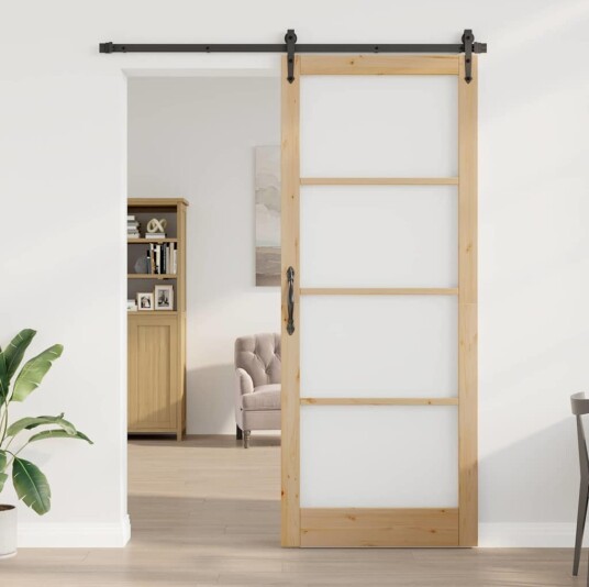 vidaXL Innedør med glass "ORKDAL" 93x232x4 cm Solid trefuru