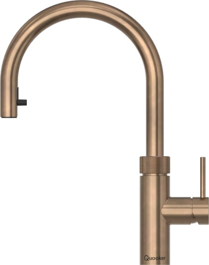 Quooker Flex Alt i ett Kjøkkenarmatur med Uttrekksslange Aldret Messing / Pro3