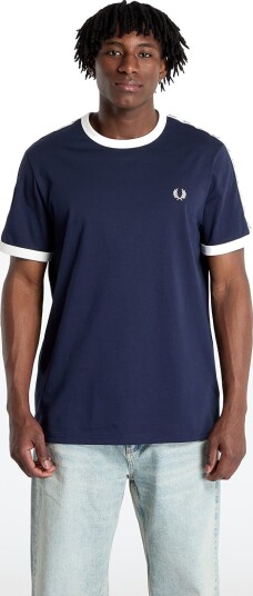 Fred Perry Taped Ringer T-Shirt - Blue - M