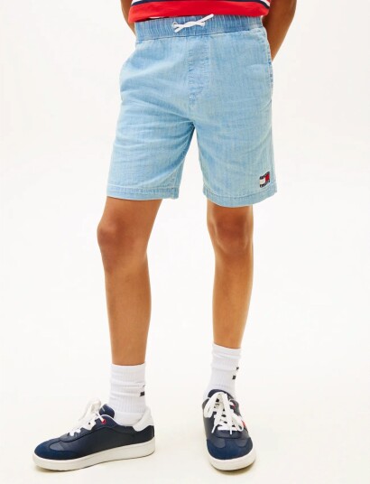 Tommy Hilfiger Wavy Flag Herringbone Short Blue 164