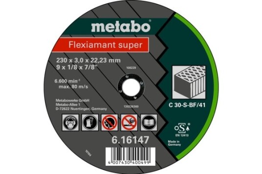 Metabo Flexiamant Super Skjæreplate 115mm for Kunstig og Naturstein Metabo Flexiamant Super Skjæreplate 115mm for Kunstig og Naturstein