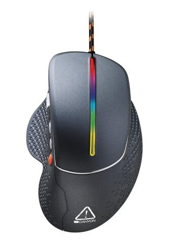 Canyon Apstar, Høyre Hendt, Optisk, Usb Type-A, 6400 Dpi, Sort, Oransje