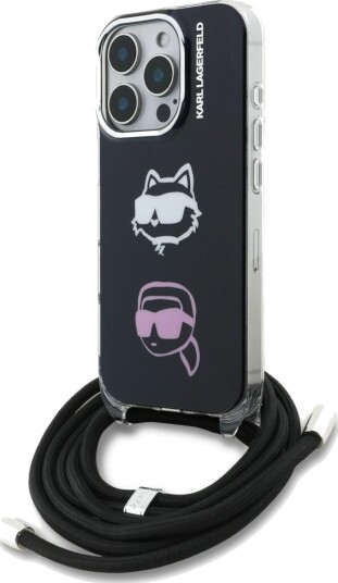 Karl Lagerfeld IML Crossbody Etui til iPhone 16 Pro Max - Svart