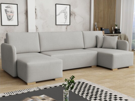 Amelus Sovesofa Dobbel Divan 4 Seter   Grå